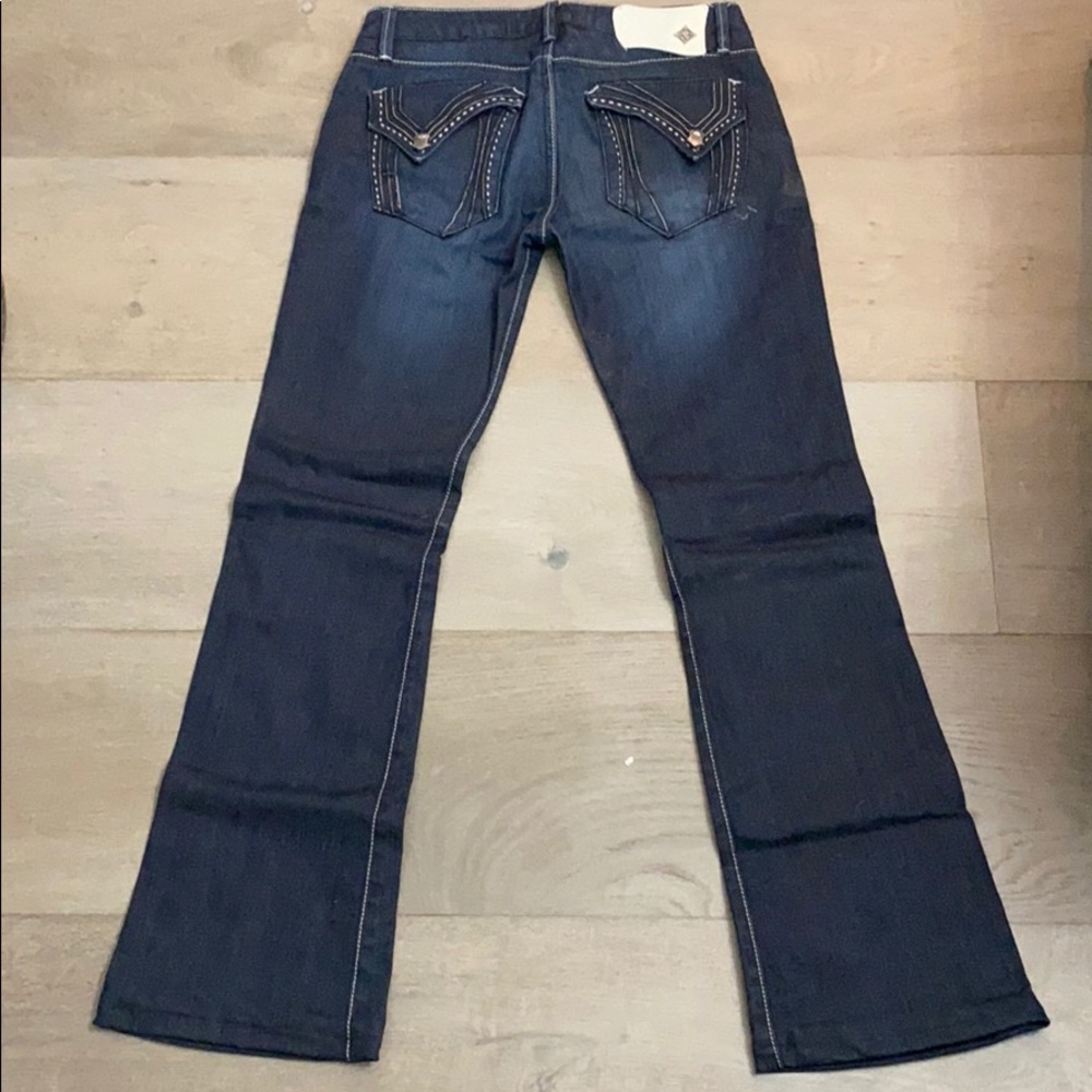 Monarchy Dark Blue Flare Denim Jeans Size 27